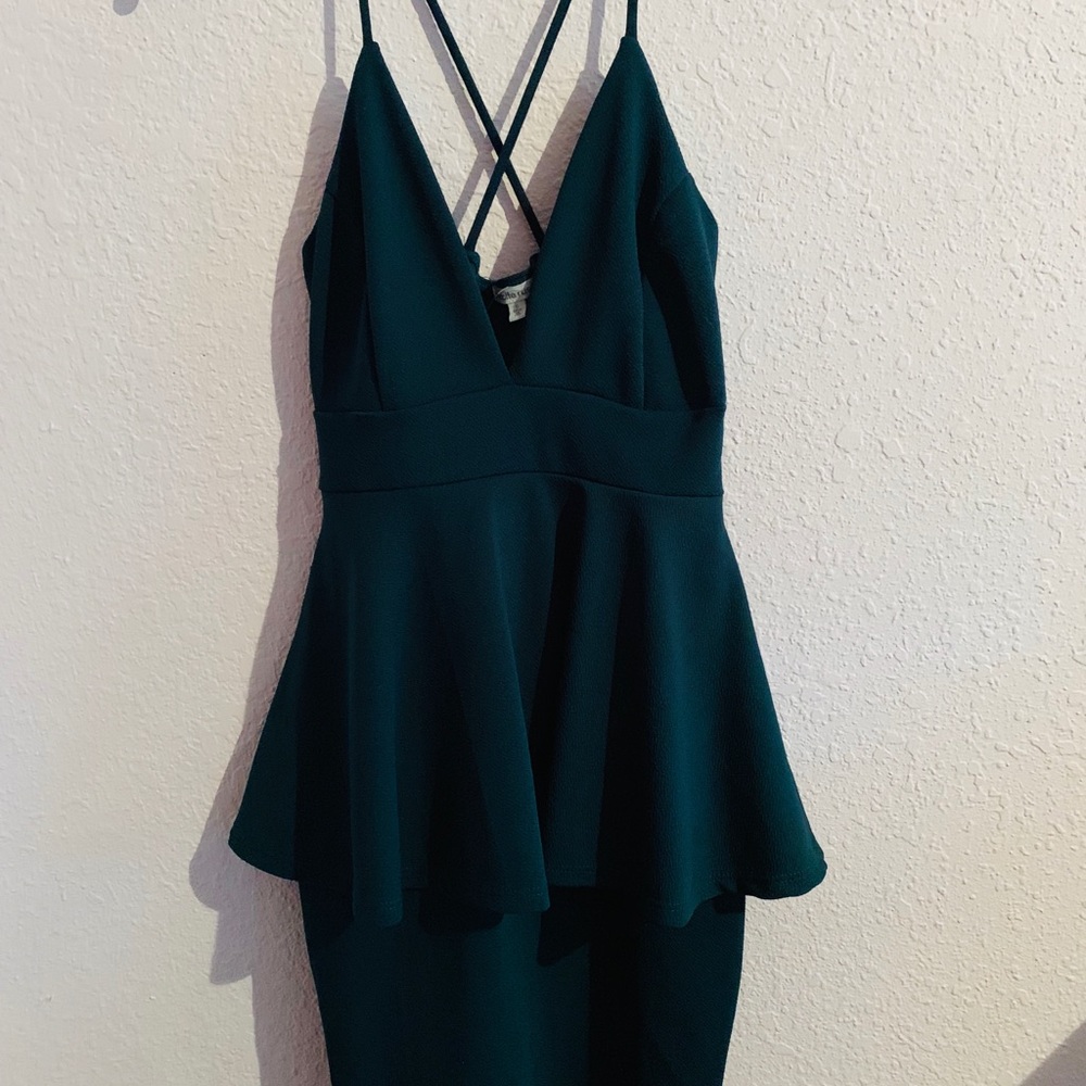 Emerald Green Mini Party Dress